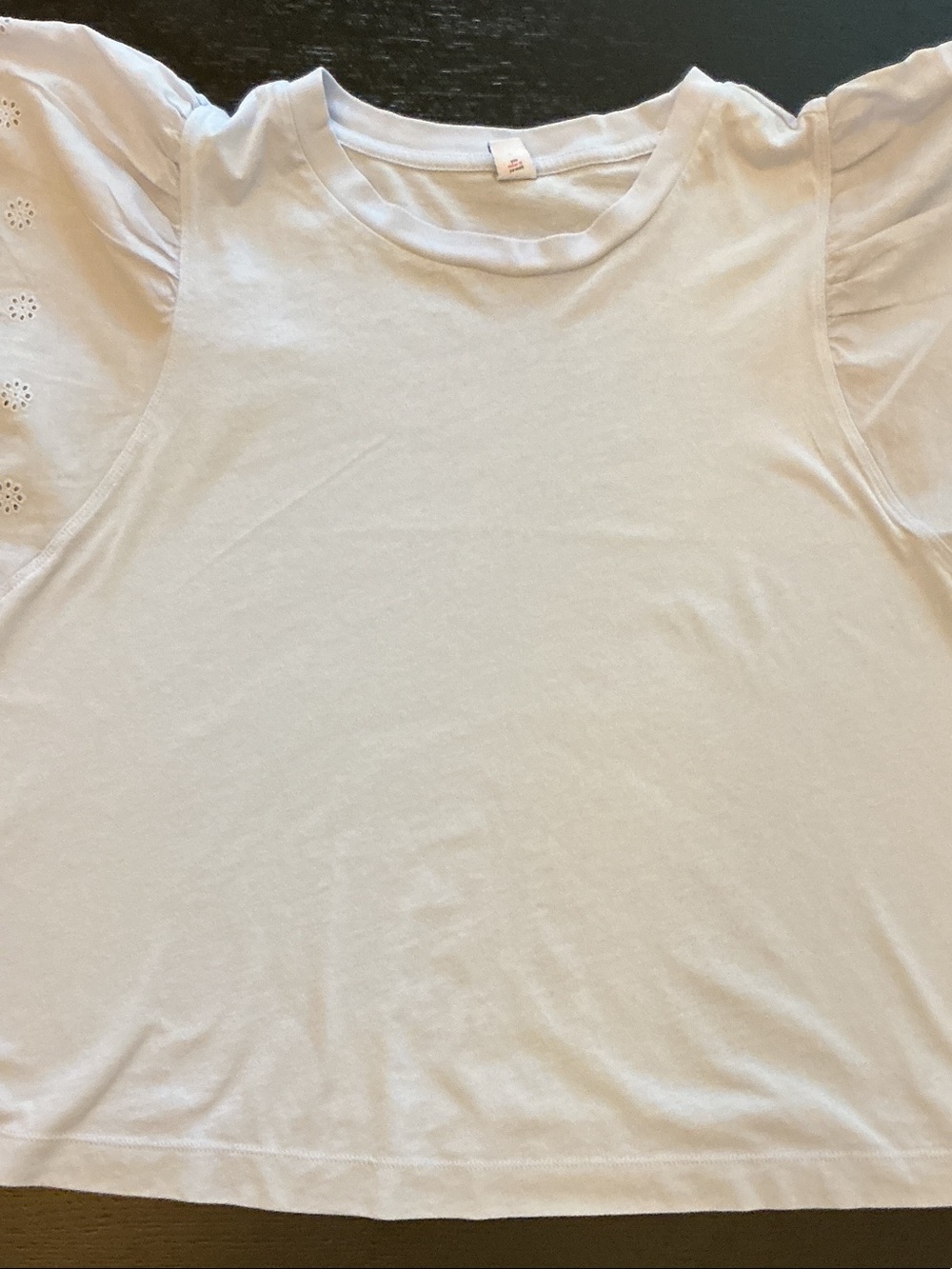 Old Navy White Puff Sleeve Eyelet Blouse